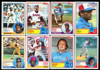 1983 Topps Baseball Lot Of 8