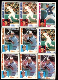 1984 Topps Baseball Lot Of 9