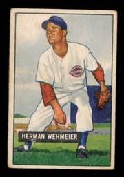 1951 BOWMAN BASEBALL #144 HERMAN WEHMEIER