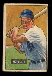 1951 BOWMAN BASEBALL #176 VIC WERTZ