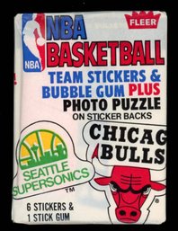 1981-82 Fleer Basketball Team Sticker Cards NBA Sealed Wax Pack ~ RARE