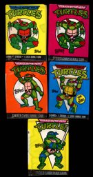 1989 Topps Teenage Mutant Ninja Turtles Trading Card Packs (5)