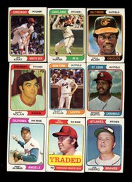 1974 Topps Baseball Lot Of 9