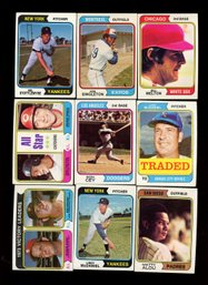 1974 Topps Baseball Lot Of 9