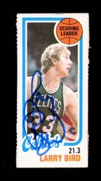 1980 Topps Larry Bird Rookie Card Segment Autographed