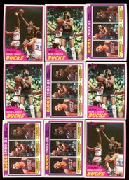 1981 Topps Basketball Milwaukee Bucks Lot Of 9