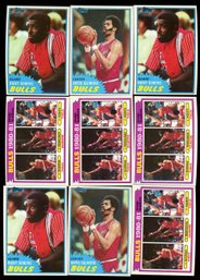 1981 Topps Basketball Chicago Bulls Lot Of 9