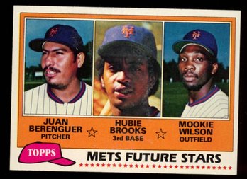 1981 Topps Mets Future Stars ROOKIE Mookie Wilson Hubie Brooks Juan Berenguer NY