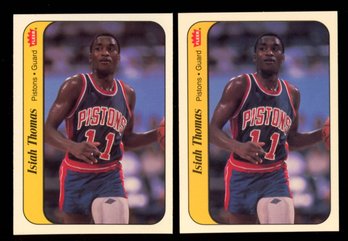 1986 Fleer Basketball Isiah Thomas Rookie Stickers (2)