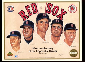 BOSTON RED SOX LIMITED EDITION UPPER DECK 'IMPOSSIBLE DREAM' 8X10 #'D 25571/38,000