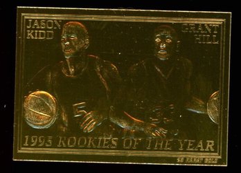 1995 Classics 23 Karat Gold JASON KIDD & GRANT HILL  SERIAL # 02557/10,000