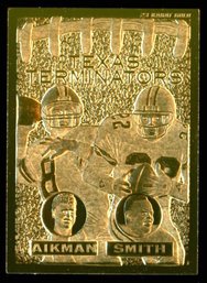 1995 BLEACHERS TROY AIMAN & EMMIT SMITH 23KT GOLD CARD #'D 1282/4995