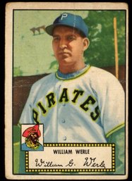 1952 Topps BASEBALL #73  WILLIAM WERLE ~ BLACK BACK
