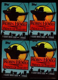 1991 TOPPS ROBIN HOOD TRADING CARD PACKS (4)