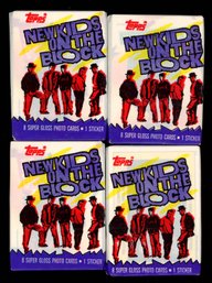 1989 TOPPS NEW KIDS ON THE BLOCK NKOTB TRADING CARD WAX PACK (4)