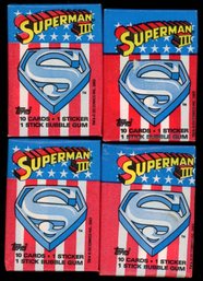 1983 TOPPS SUPERMAN 3 WAX PACKS (4)