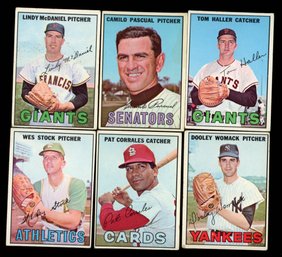 1967 Topps Baseball Lot Of 6