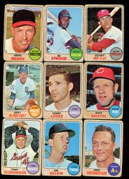 1968 Topps Baseball Lot Of 9