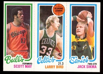 1980 Topps Basketball Larry Bird Rookie May / Sikma
