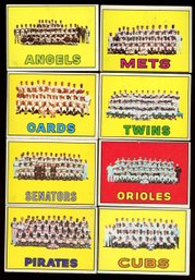 1967 Topps Baseball Team Lot Of 8