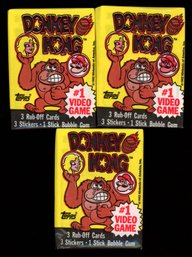 1982 Topps Donkey Kong Trading Card Wax Packs (3)