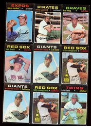 1971 Topps Baseball Lot Of 9