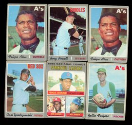 1970 Topps Baseball Lot Of 6