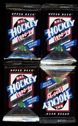 1990 - 91 UPPER DECK HOCKEY PACKS (4)