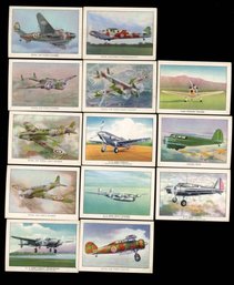 1940s WINGS CIGARETTE TOBACCO TRADING CARDS AIRPLANES LOT OF 13