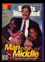 SPORTS ILLUSTRATED 1991 MICHAEL JORDAN - PHIL JACKSON - SCOTTIE PIPPEN COVER