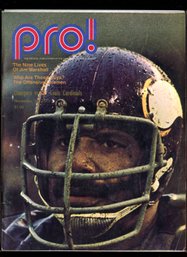 CHARGERS VS ST. LOUIS CARDINALS GAME PROGRAM 11/18/1971 ~ JIM MARSHALL COVER