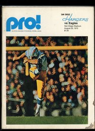 CHARGERS VS. EAGLES GAME PROGRAM 8/25/1973