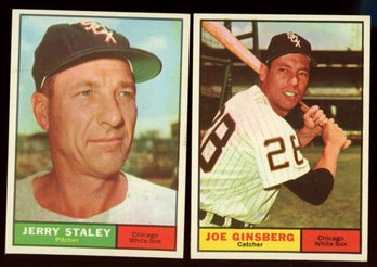 1961 Topps Baseball CHICAGO WHITE SOX JERRY STALEY & JOE GINSBERG