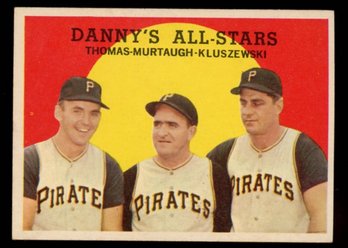 1959 TOPPS DANNY'S ALL-STARS THOMAS - MURTAUGH - KLUSZEWSKI