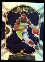 2020 - 21 ANTHONY EDWARDS SELECT SILVER PRIZM ROOKIE CARD NM