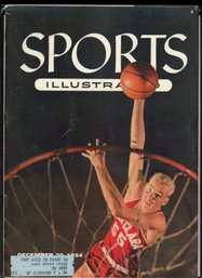 Sports Illustrated December 1954 Ken Sears Santa Clara Basketball ~ 1st Ever Basketball Player On Cover