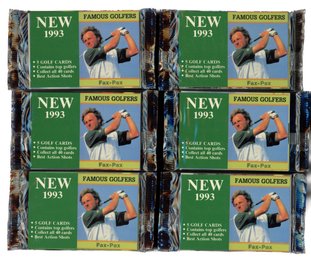 1993 FAX-PAX PGA CARDS ~ LOT OF 6 SEALED PACKS
