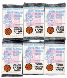 1989 UNC BASKETBALL PACKS (6) JORDAN COLLEGE CARDS