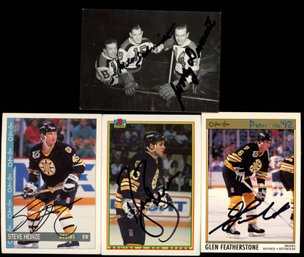Boston Bruins Autograph Card Lot