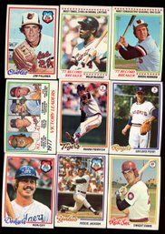 1978 Topps Baseball Lot Of 9