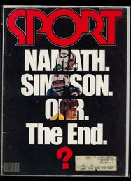 SPORT MAGAZINE 1977 ~ NAMATH / SIMPSON / ORR COVER