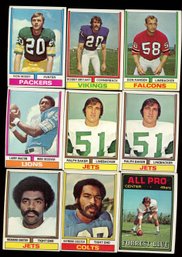 1974 Topps Football Lot Of 9