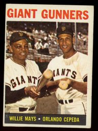 1964 TOPPS GIANT GUNNERS MAYS / CEPEDA