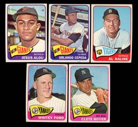 1965 TOPPS LOT OF 5