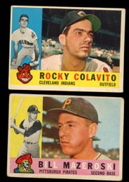 1960 TOPPS BASEBALL LOT OF 2