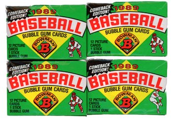 1989 BOWMAN Baseball PACKS (4) FACTORY SEALED