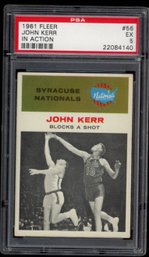 1961 FLEER BASKETBALL #56 JOHN KERR IA PSA 5