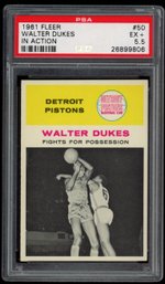 1961 FLEER BASKETBALL #50 WALTER DUKES IA PSA 5.5