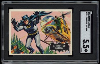 1966 TOPPS BATMAN #37 A TRAP FOR BATMAN SGC 5.5