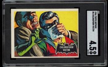 1966 TOPPS BATMAN #6 CHLOROFORM VICTIM SGC 4.5